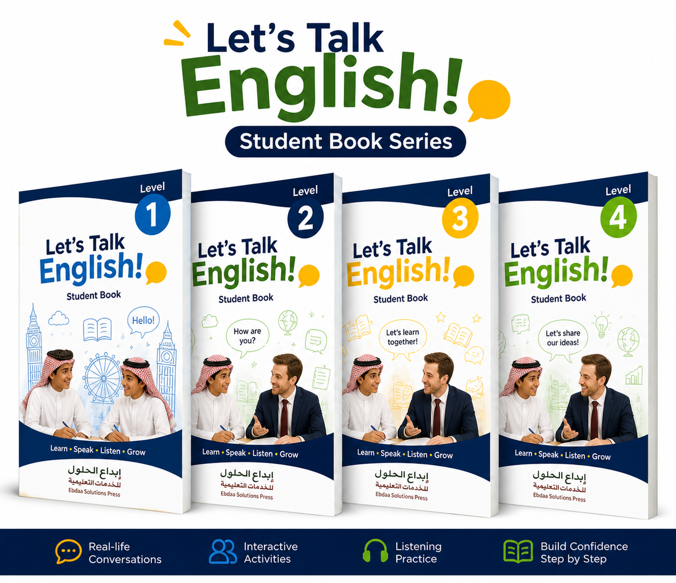 Let's Talk English student book series advertisement
